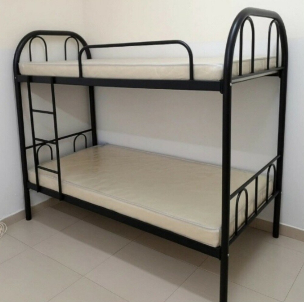 steel bed Hadid single or double ma - 1