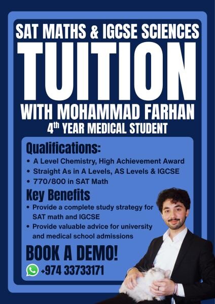 SAT Maths & IGCSE Sciences Tuition - 1