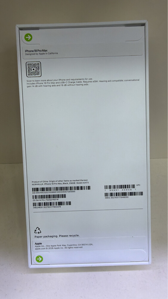 18 pro max 256 gb black colour  - 2