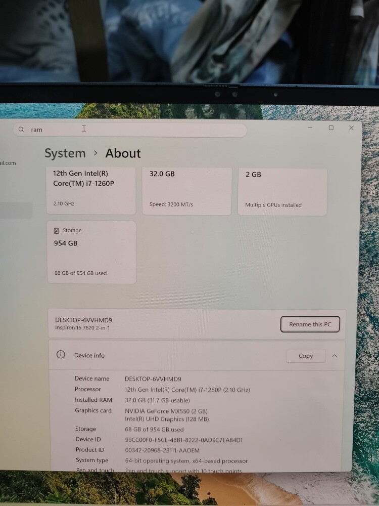 Dell Inspiron 16 i7 12th 32/1TB - 3