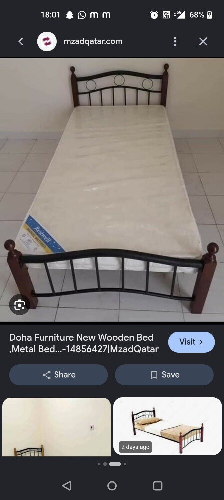 Single bed with mattress - 1
