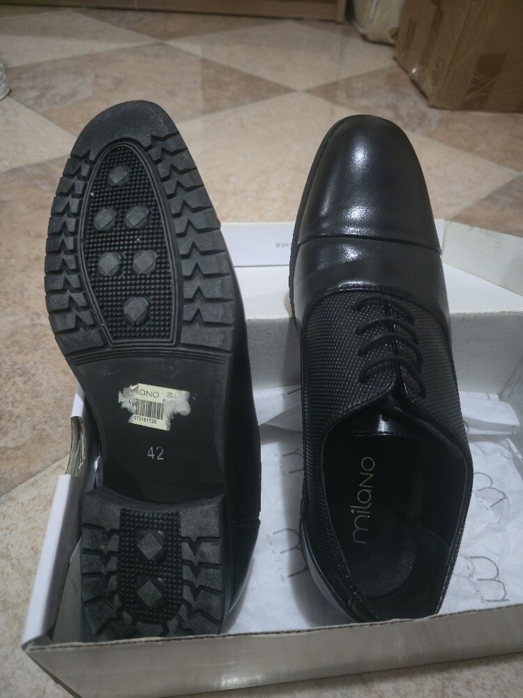 Milano men's formal black shoes (Si - 6
