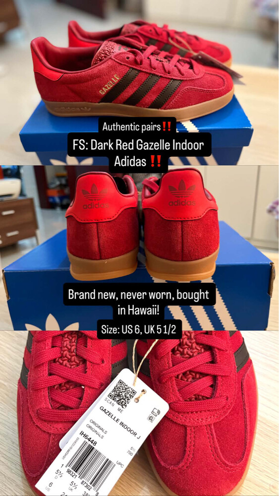 dark red gazelle indoor adidas - 1