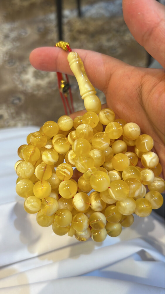 مسباح مبرقع جبس على بياض بعسل - 5
