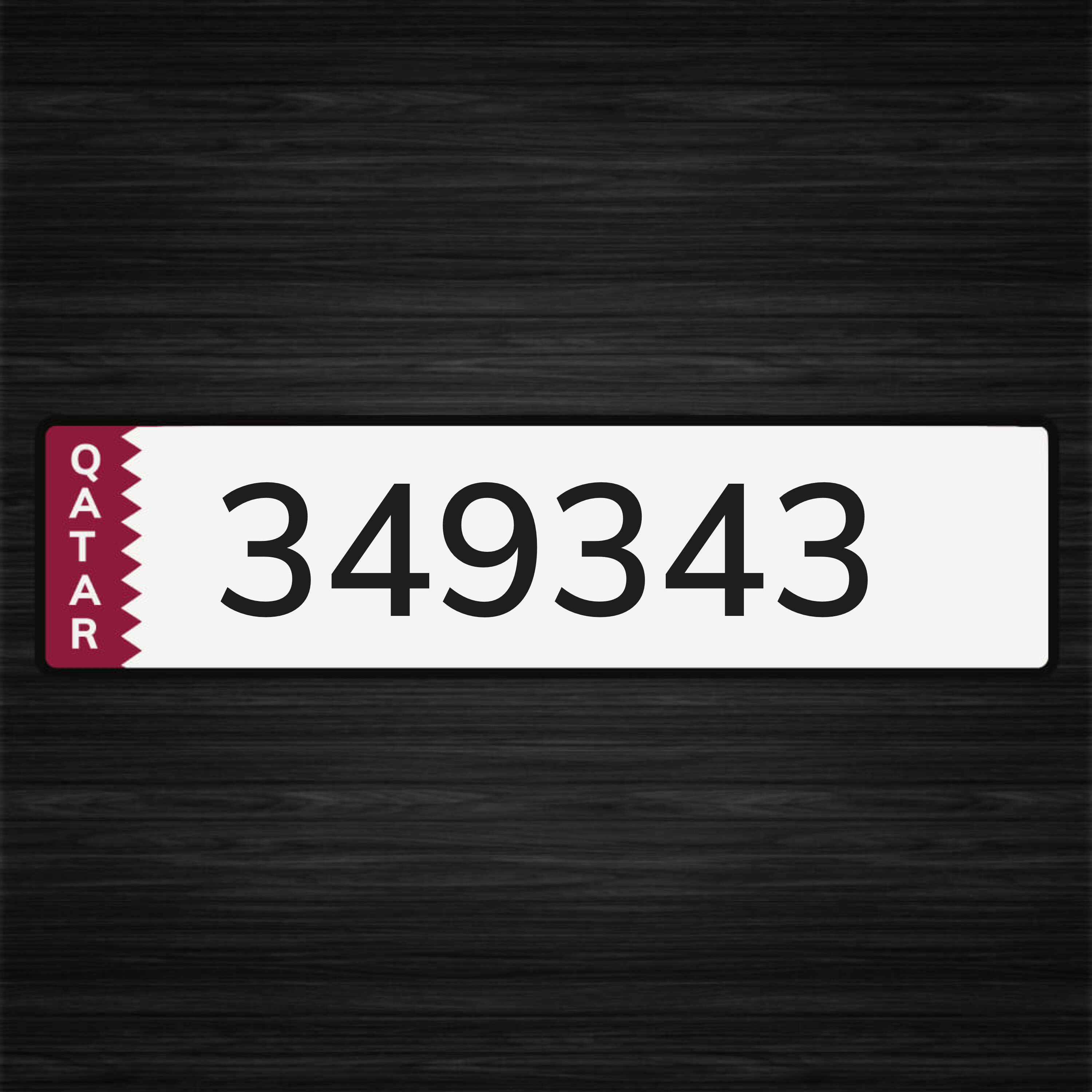 car plate closed with 3 numbers - 1