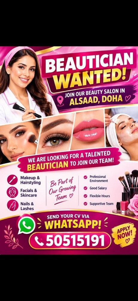 URGENT HIRING – LADIES FOR BEAUTY S - 1