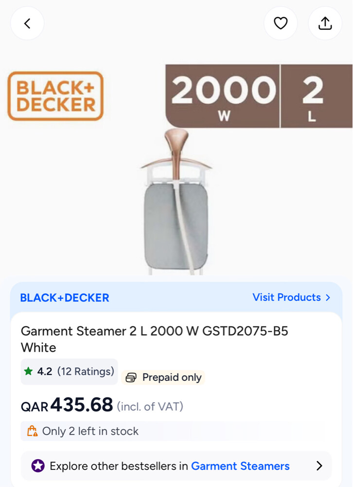 Steamer Black & Decker - 3