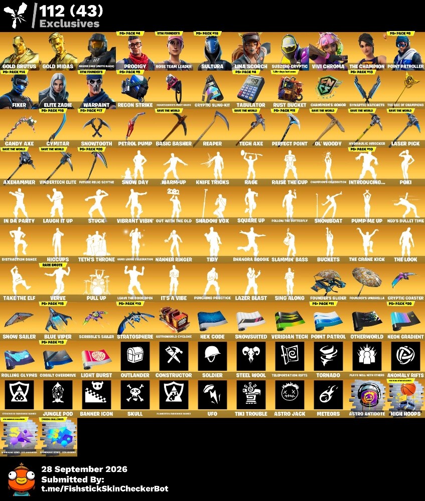 ] 390 skins | OG STW | Gold Brutus - 1