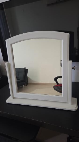 White Tabletop Vanity Mirror - 1