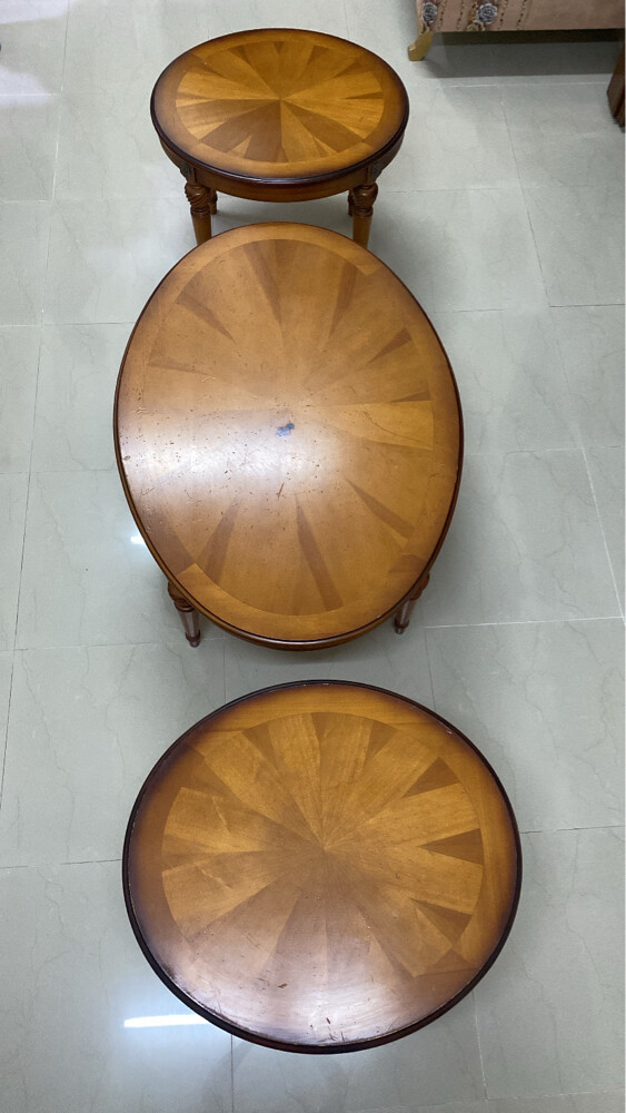 3-Piece Wooden Table Set - 3