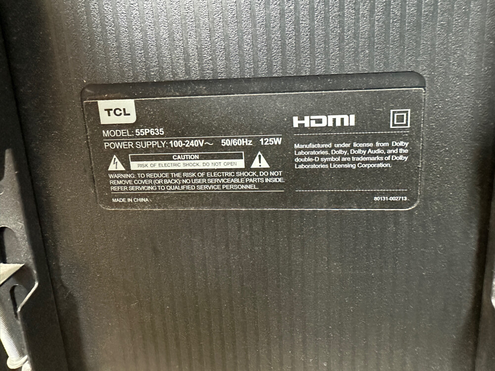 TCL TV Two 55 inch one Ikon43 inch  - 3