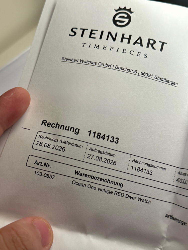 Steinhart Ocean One vintage RED Div - 15