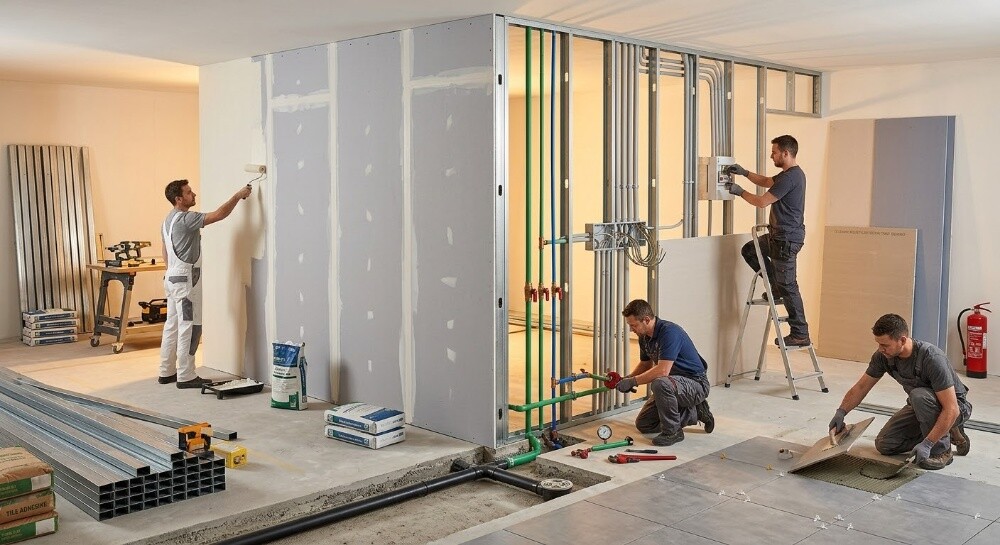 gypsum painting electric plumbing - 1