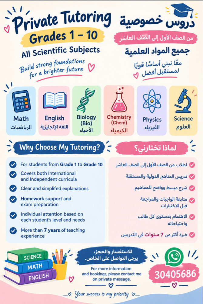 Private Tutoring for Grades 1–10 - 1