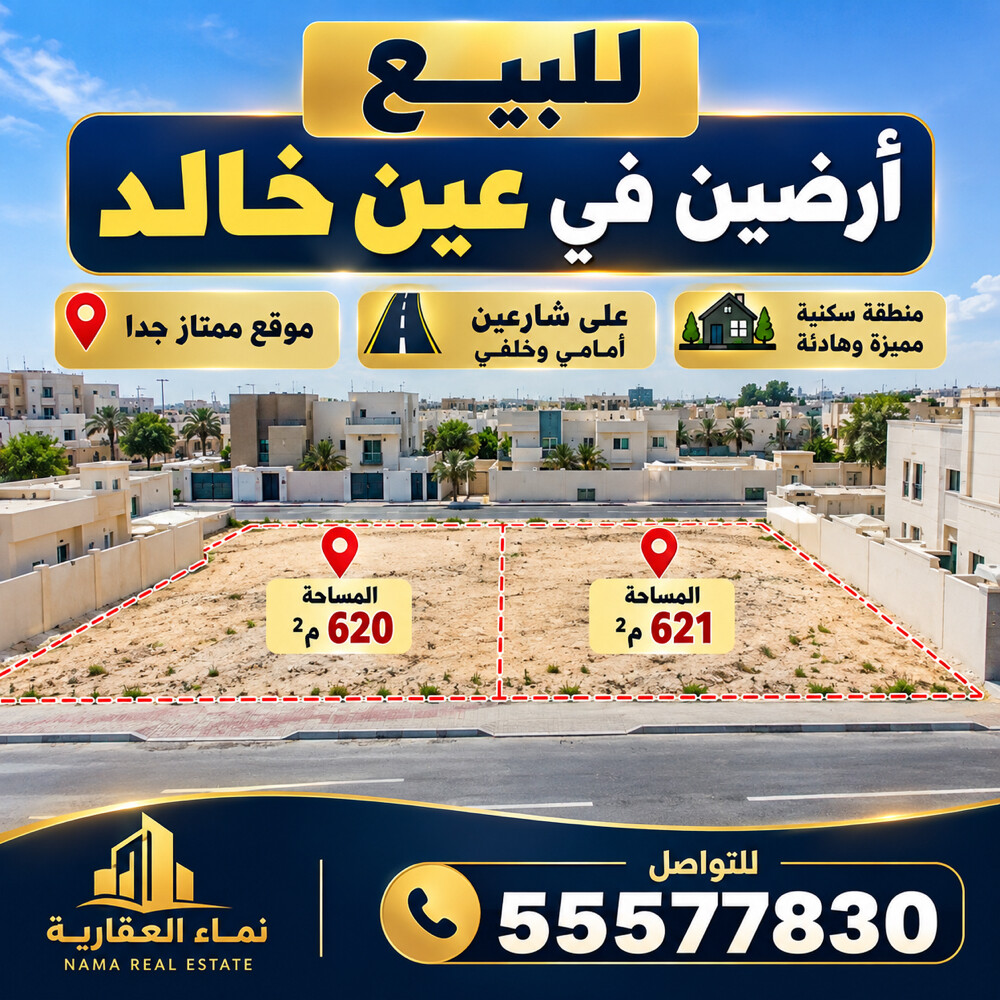 للبيع اراضي في عين خالذ - 1
