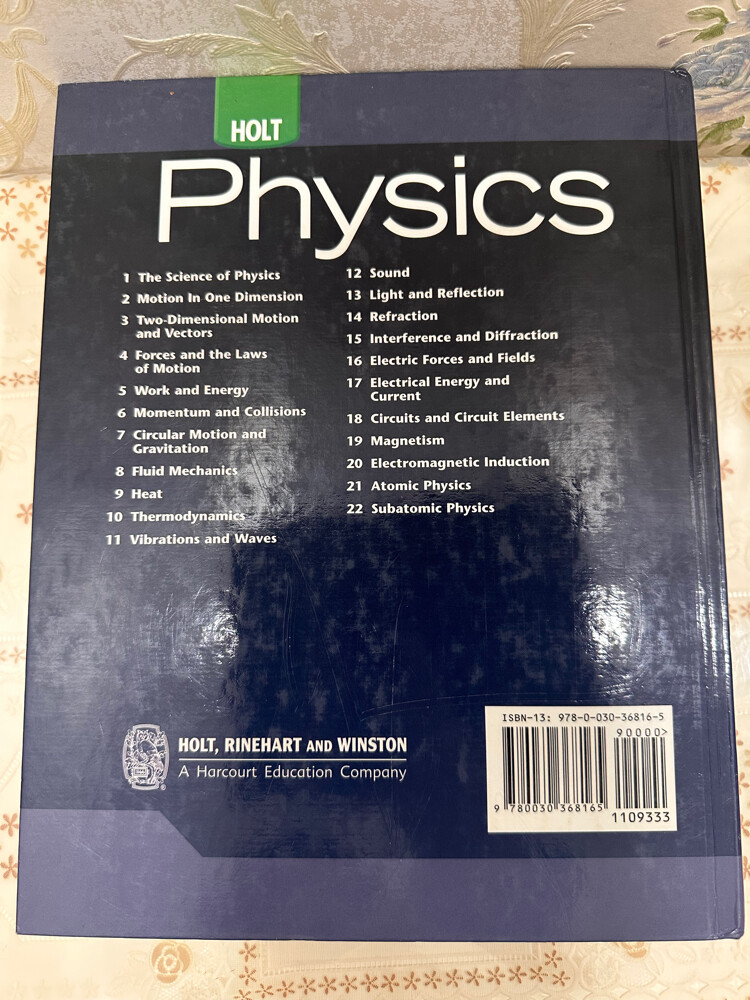 Physics Holt Hardcover Book  - 3