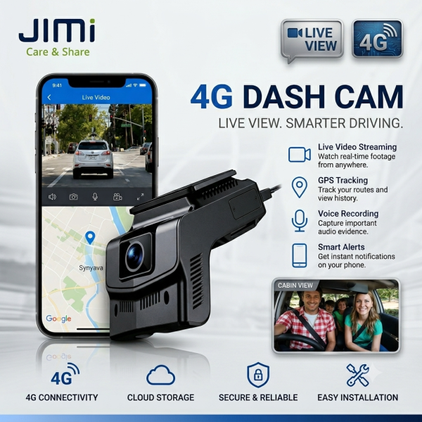 4G car dashcam JC270 live video - 3