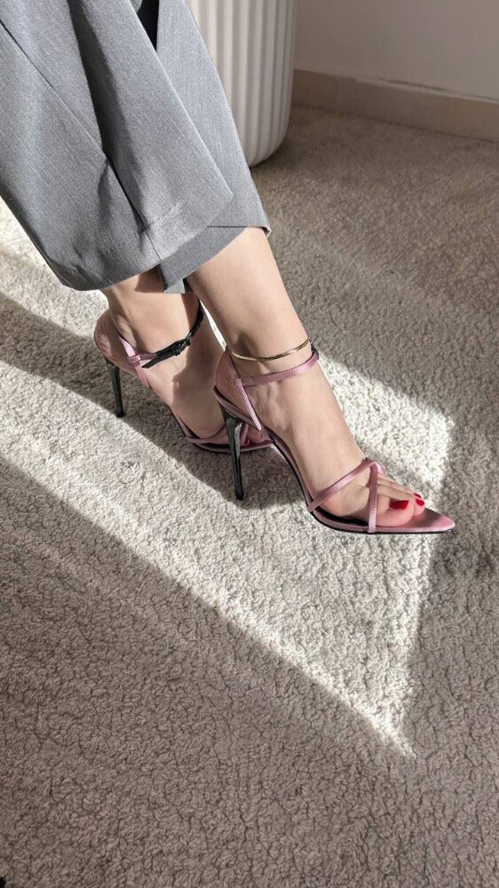 Saint Laurent Clara Sandals in Silk - 1