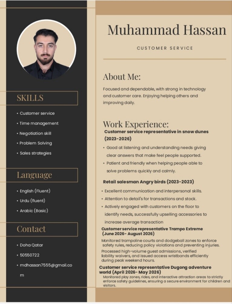 Customer service and retail sales - 1