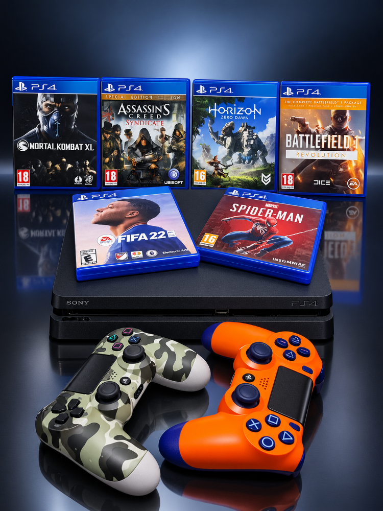 PS4 Clean + 2 Original Controllers - 1