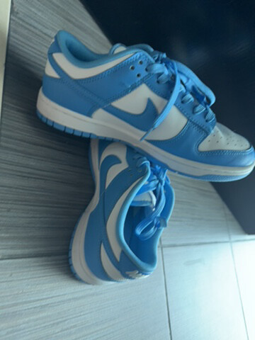 Nike blue and white shoes - 3