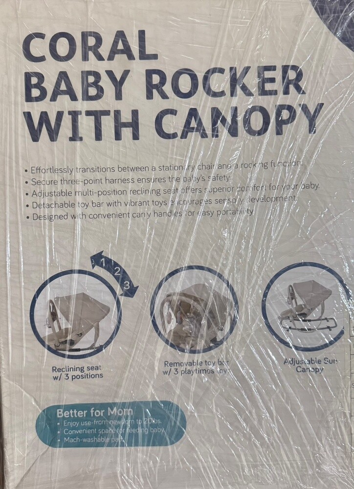 CORAL
BABY ROCKER WITH CANOPY - 4
