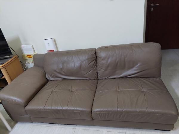 two seater leather sofa - 1