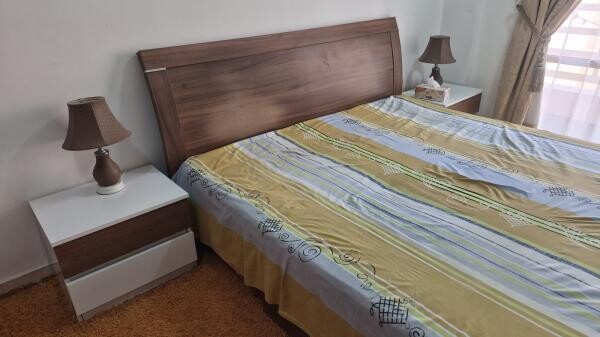 King Size Bed With Side Table - 2
