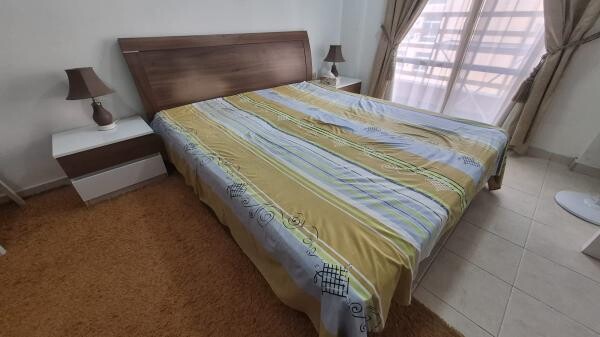 King Size Bed With Side Table - 1