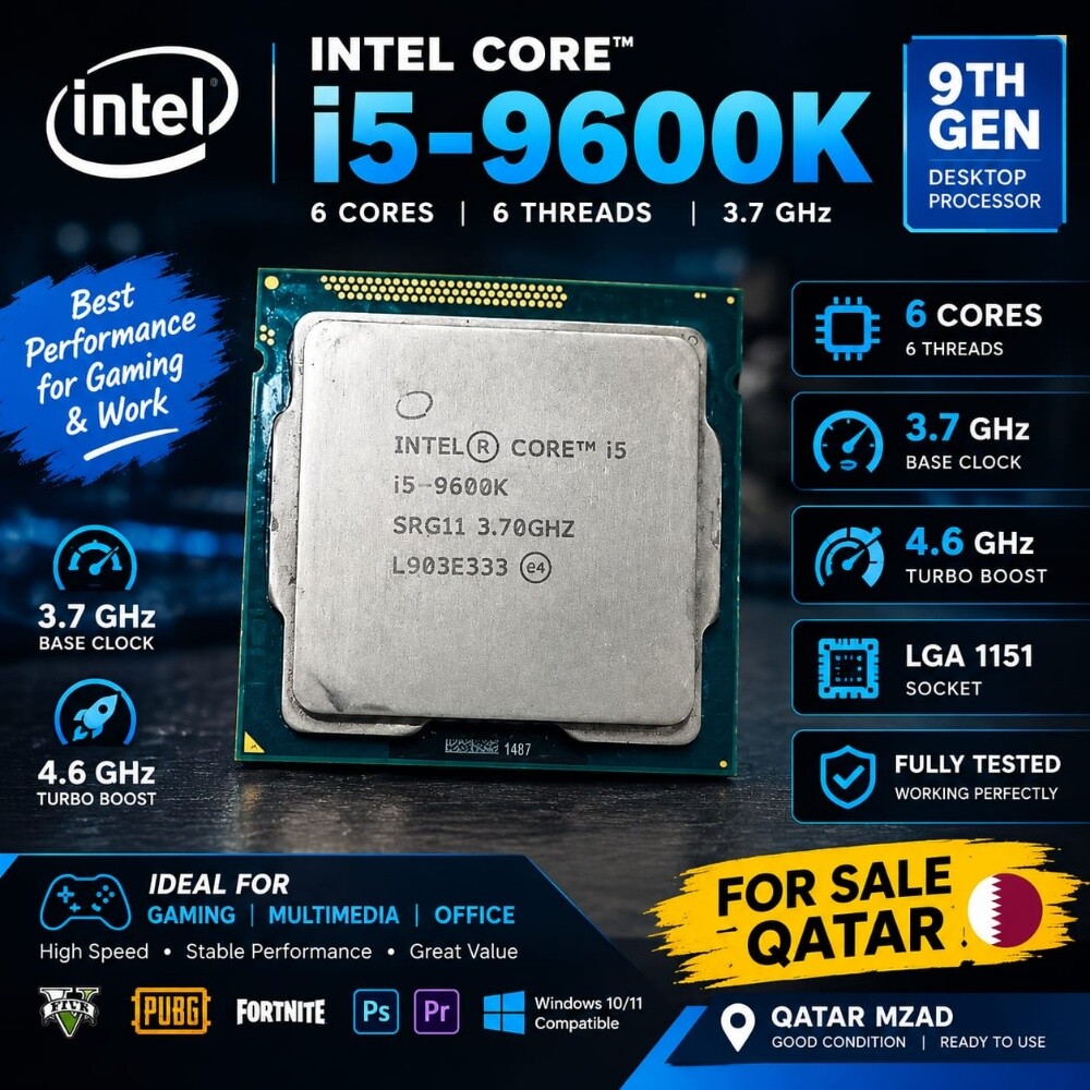 Intel Core i5-9600K Gaming Processo - 1