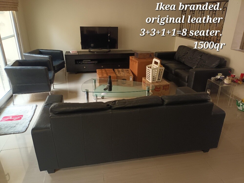 Original leather sofa set for sale - 1