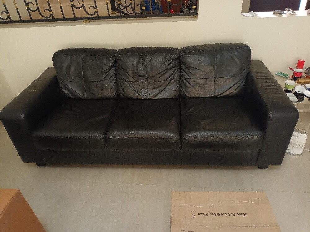 Original leather sofa set for sale - 5