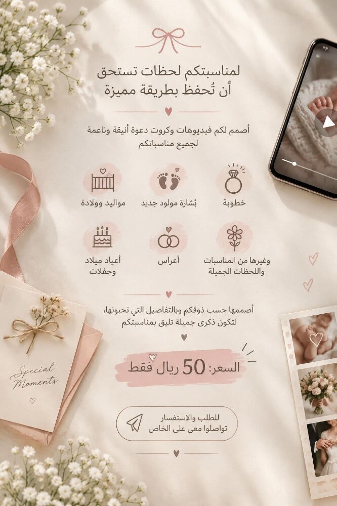 تصميم فيديوهات وكروت - 1