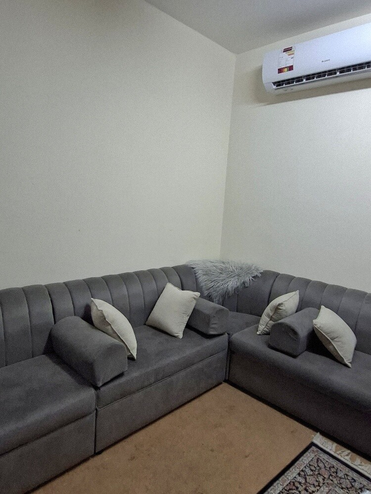 Grey sofa with 7 back cushions and - 2