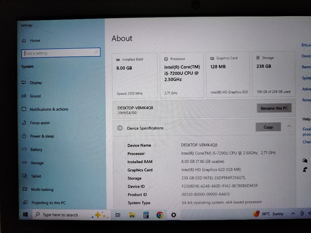Lenovo x270 i5 7th gen - 6