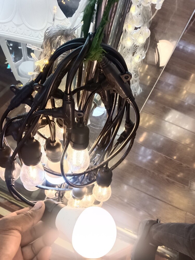 Black wire with bulbs.... - 4