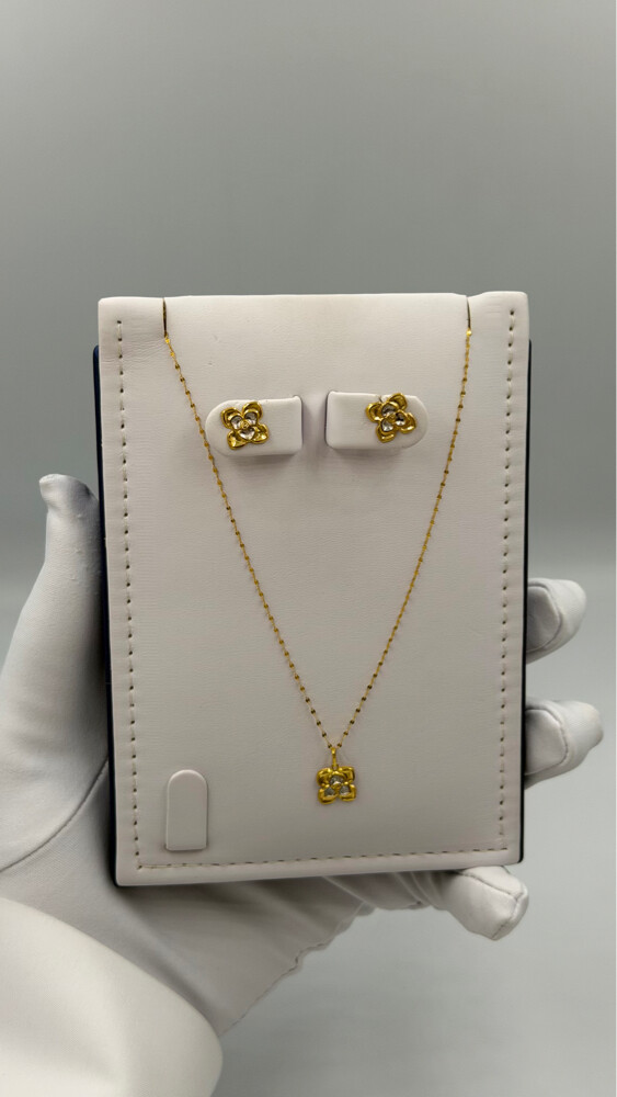 اطقم ذهب عيار 18 بسعر 590ر.ق فقط - 5