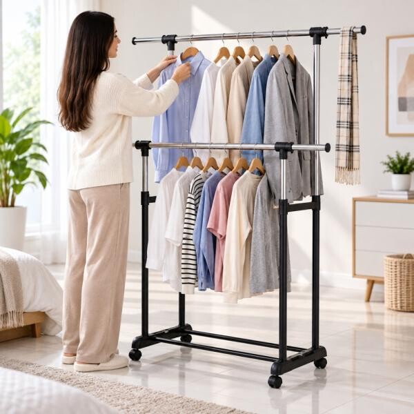 Adjustable Double Garment Rack - 2