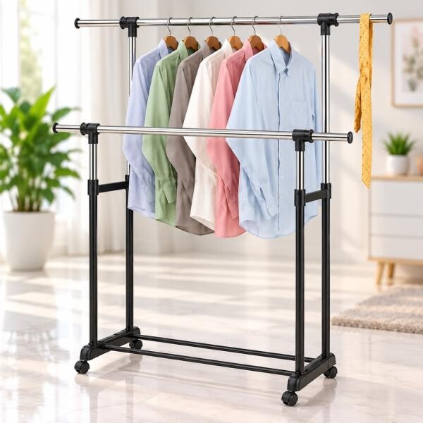 Adjustable Double Garment Rack - 1