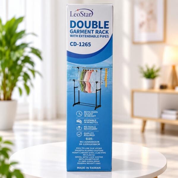 Adjustable Double Garment Rack - 3