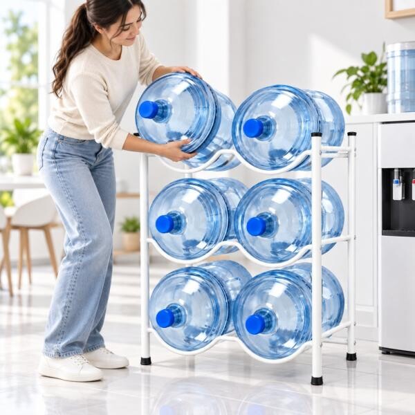 JIHAM 6 Bottle Water Bottle Rack - 2