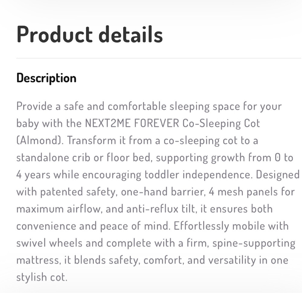 Chicco Next2me co-sleeping cot  - 3