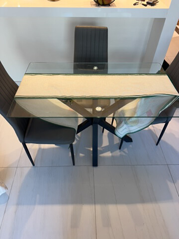 dinning table and 3 chair - 1