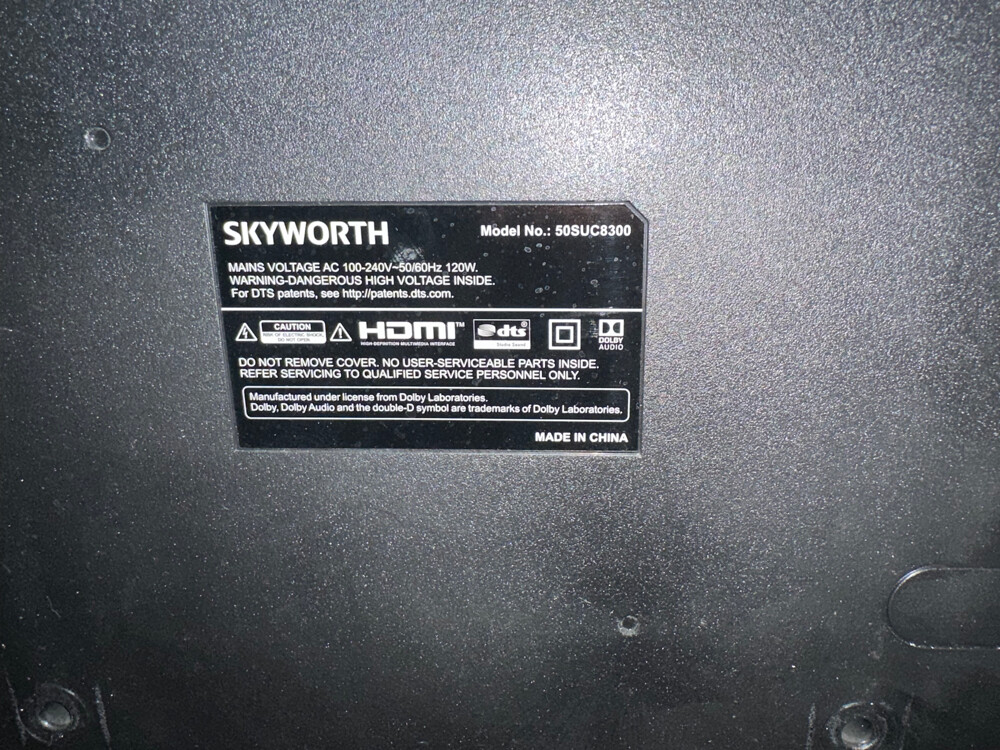 Skyworth 50” TV 50SUC8300 - 4