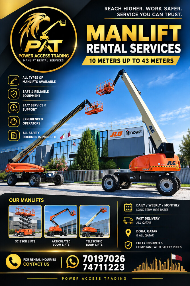 Manlefts for rent - 2