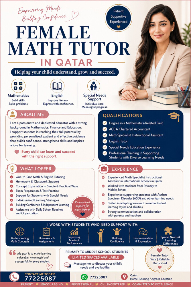 Qualified Female Private Tutor - 2