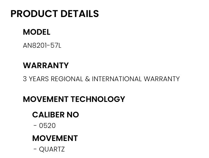 citizen AN8201-57 L - 2