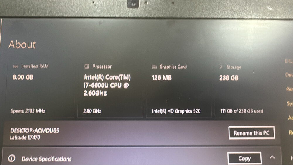 dell E7470 i7 - 3