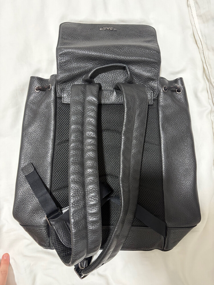 Coach Black Leather Drawstring Back - 6