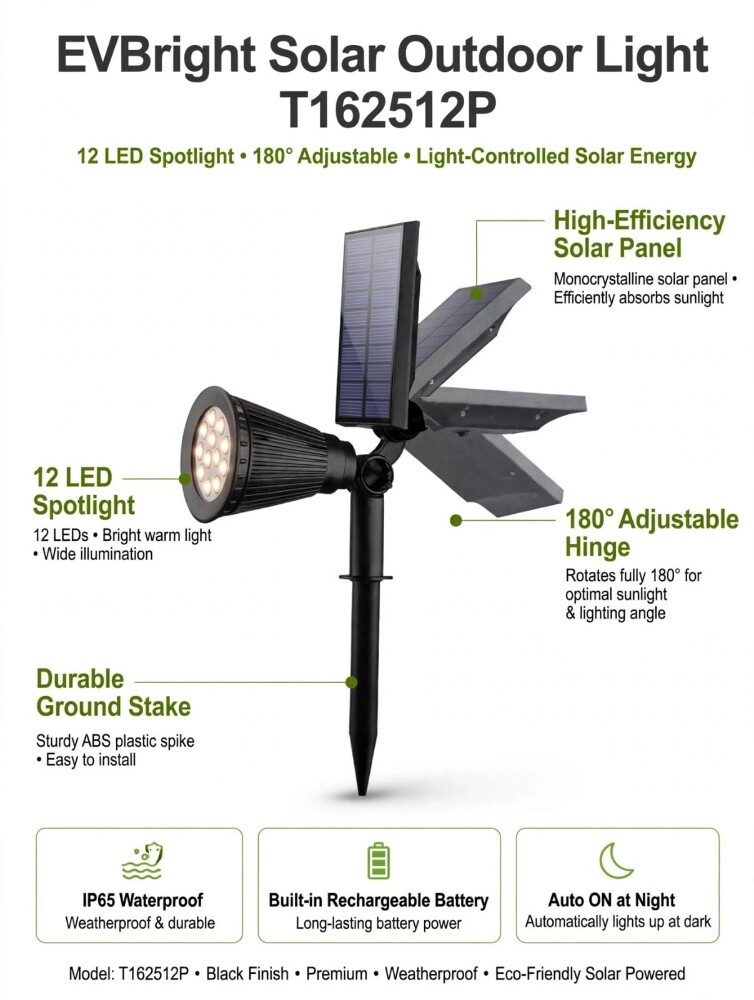 EVB Bright Solar outdoor light. - 6